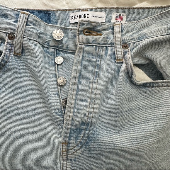 RE/DONE Light Wash Straight Leg Jeans - Picture 3 of 7